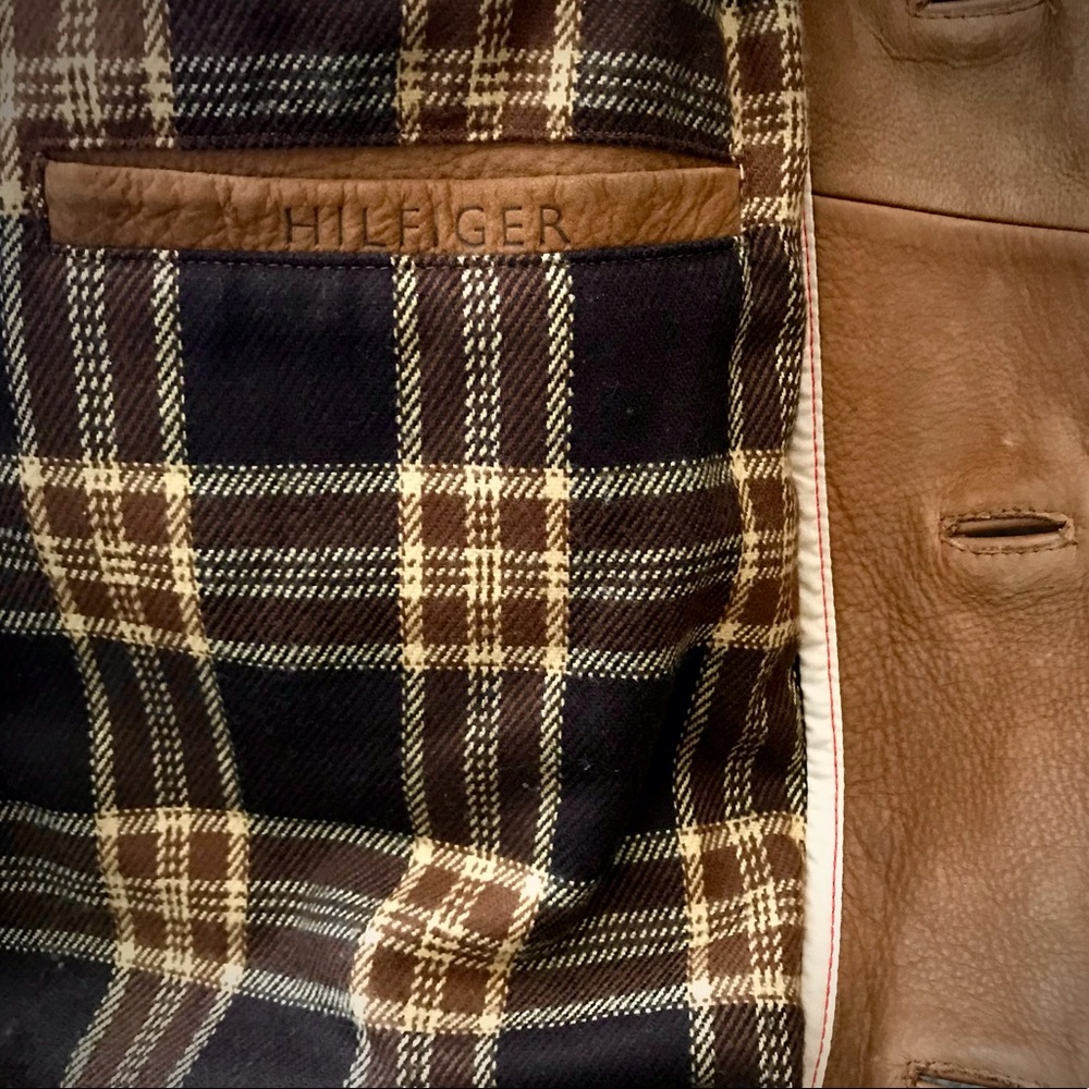 Tommy Hilfiger Brown Leather Jacket - Men’s Size S - Picture 4 of 6